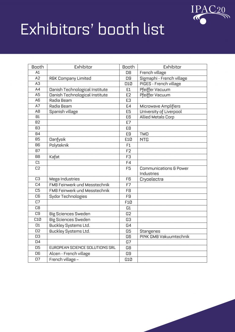 Exhibitor's booth list 12.12_p1